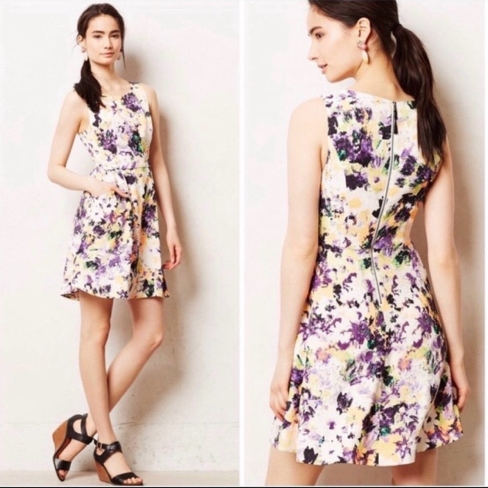 Anthropologie Maeve Print Pebble Dress